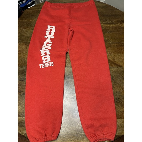 Vintage 80s Russell Athletic Rutgers University Tennis Joggers Sweatpants XL USA - Picture 1 of 7